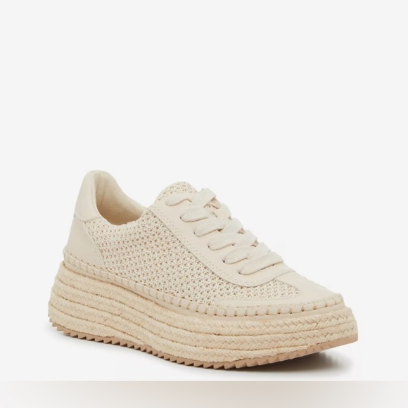 Dolce Vita Darwin Wedge Sneaker Size 6.5 - Cream - Picture 1 of 10
